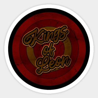 Circle Retro Kings of Leon Sticker